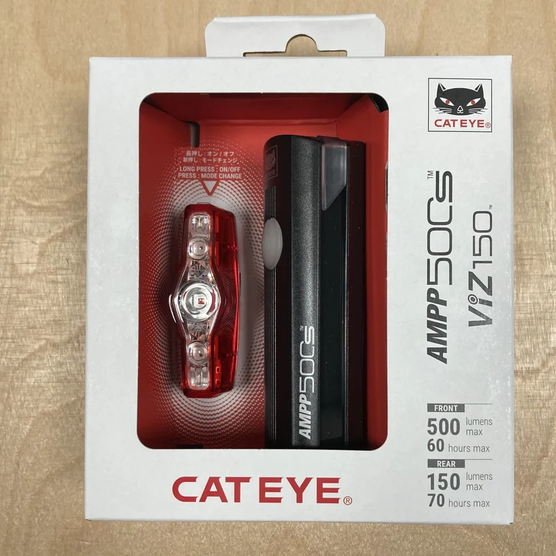 Cateye AMPP 500S / Viz 150 Front & Rear Bike Light Set
