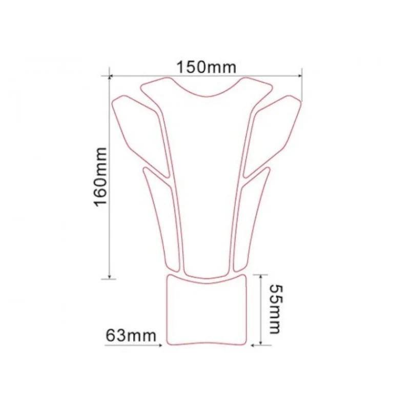 Tankpad Keiti TYM-310R, Rot, Yamaha R Racing Team, 6-teilig, HxB 21,5x15/6,3 cm