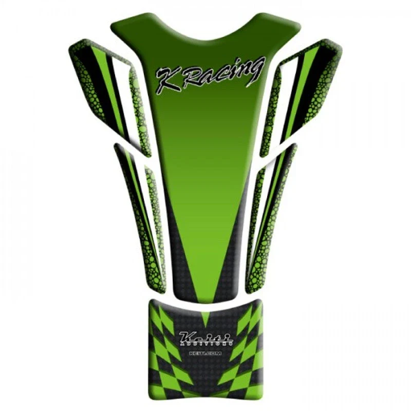 Tankpad Keiti TKW-507G, Grün, Kawasaki K Racing, 6-teilig, HxB 21,5x15/6,3 cm