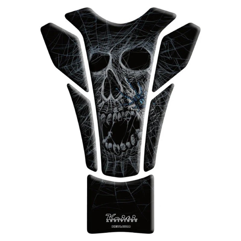 Tankpad Keiti KT-8470, Grau, Skull, 6-teilig, HxB 21,5x15/6,3 cm