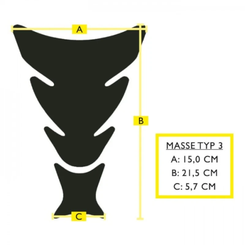 Tankpad Keiti KT-7400, Grau, Reaper, 2-teilig, HxB 21,5x15/5,7 cm