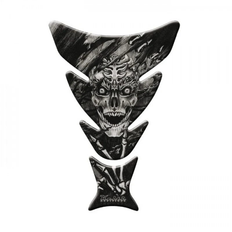 Tankpad Keiti KT-5800, Grau, Skull, 2-teilig, HxB 21,5x15/5,7 cm