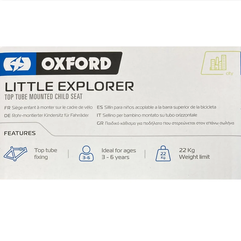 Oxford Little Explorer Cross Bar Top Tube Seat Bike Frame Mounted Child Seat