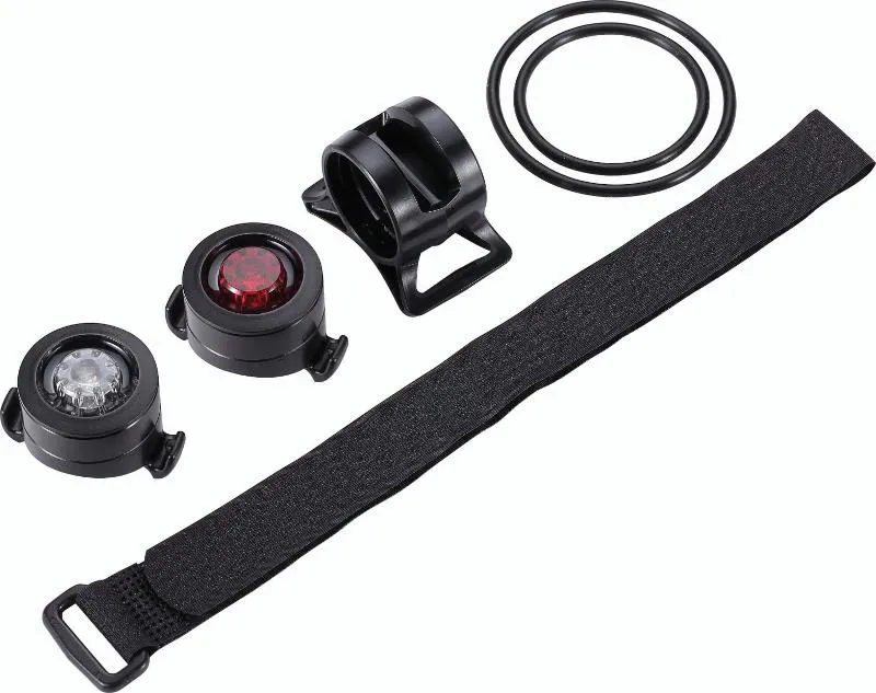 BBB Batterie Minilichtset SpyCombo BLS-123 mit Helm-/Armhalterung, schwarz