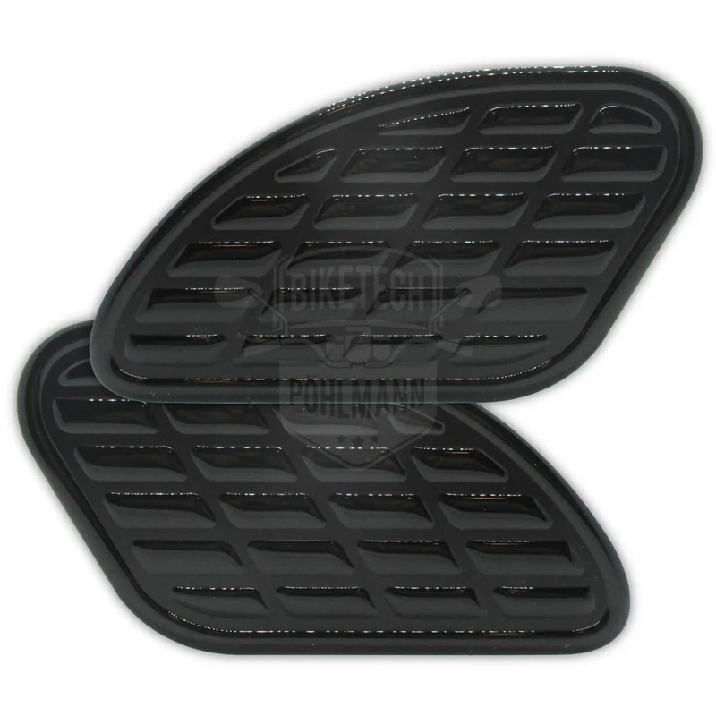Tankprotektoren Paar OneDesign Retro seitlich, Schwarz, Universal, 93,5x170 mm