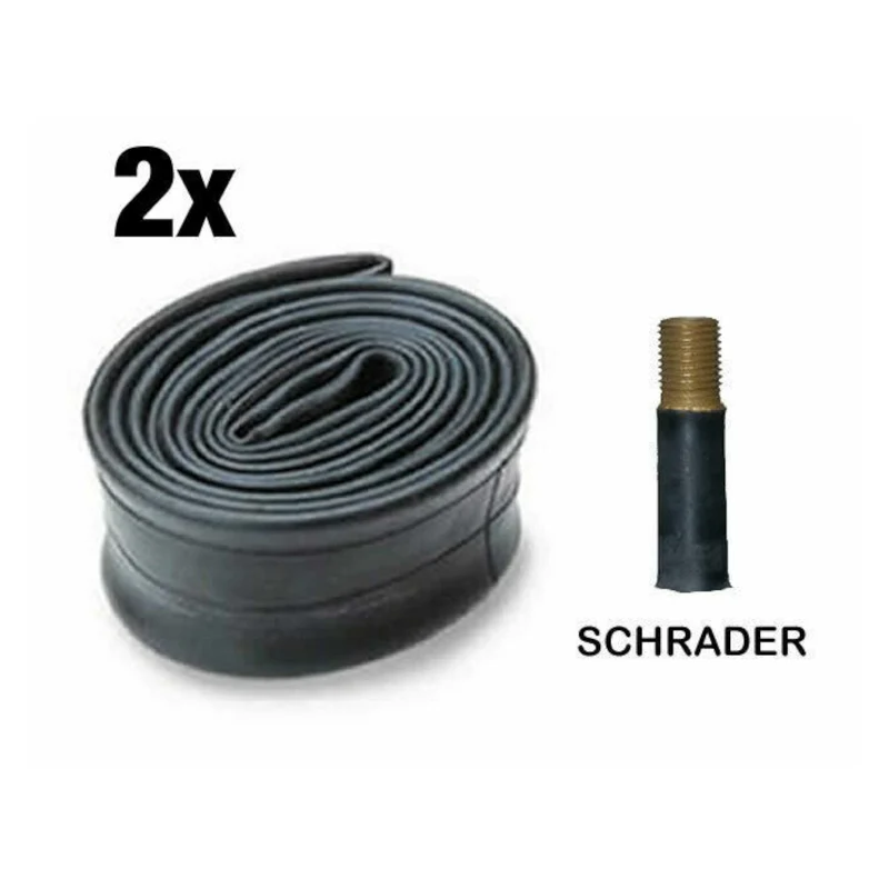 Contrast 26" x 1.75 - 2.10 26 Inch Schrader Valve Bike Inner Tube Pair