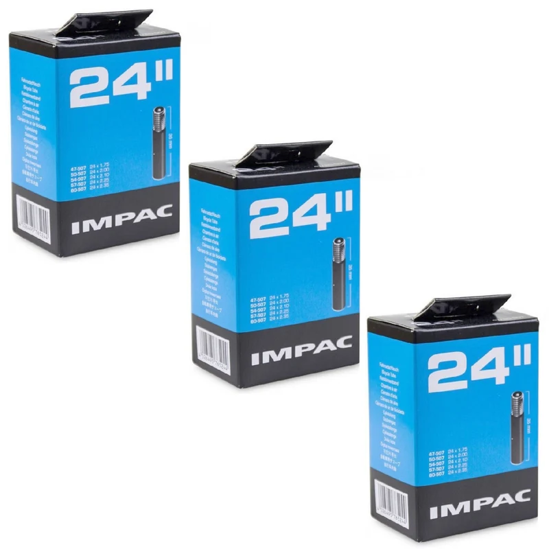 Impac AV24 24 x 1.50 / 2.35'' 24 Inch Schrader Valve Bike Inner Tube