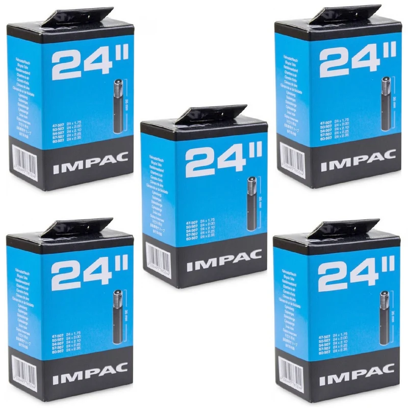 Impac AV24 24 x 1.50 / 2.35'' 24 Inch Schrader Valve Bike Inner Tube