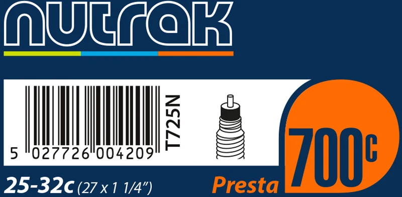 Nutrak Butyl 700 x 25 - 32c 700c Presta Valve Bike Inner Tube