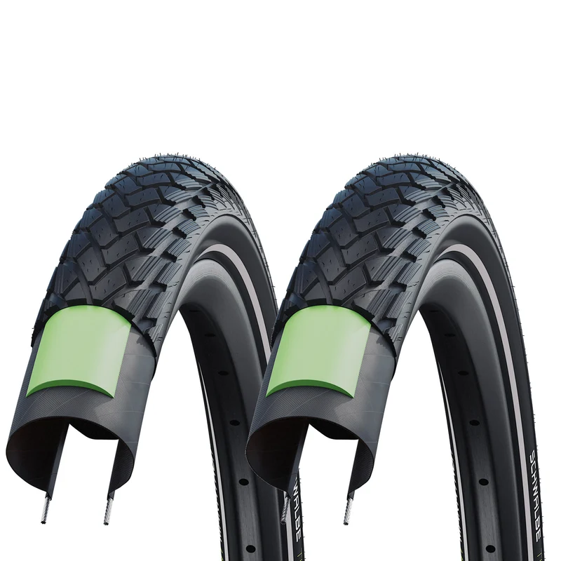 Schwalbe Green Marathon City/Touring E-25 Bike Tyre Reflective