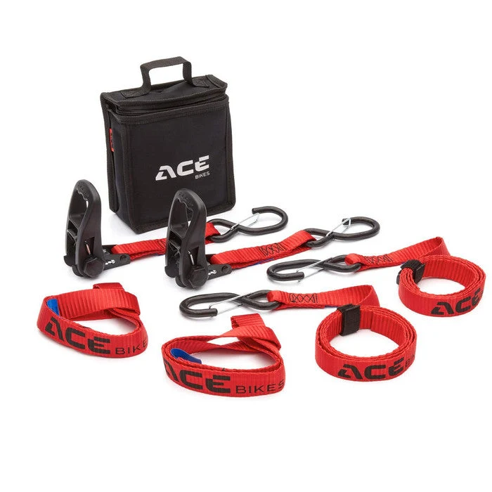 Spanngurtset ACEBIKES Ratchet Pro rot
