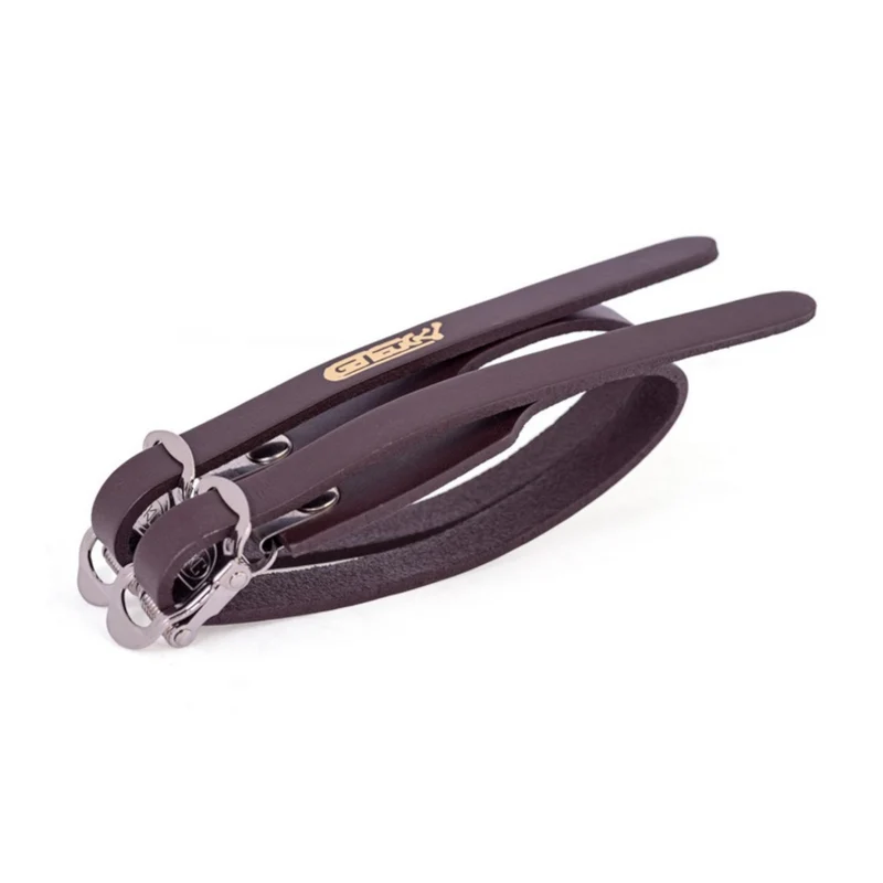Genetic Twin Bike Pedal Leather Toe Straps (Pair)