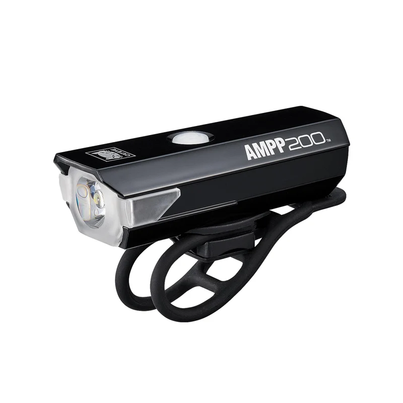 Cateye Ampp 200 Front & Orb Rechargable Rear Front & Rear Bike Light Set