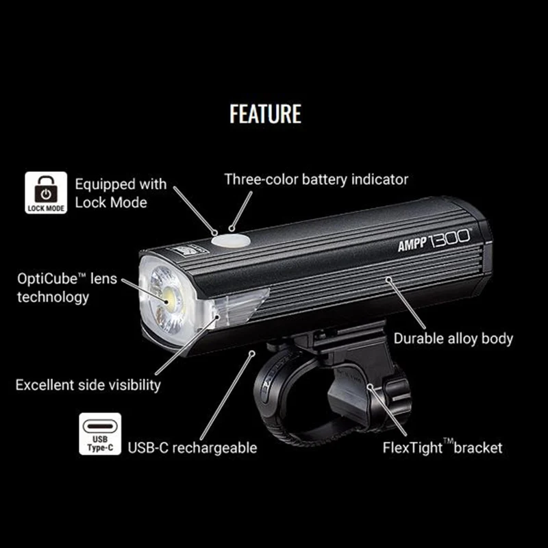Cateye AMPP 1300 New Front Bike Light