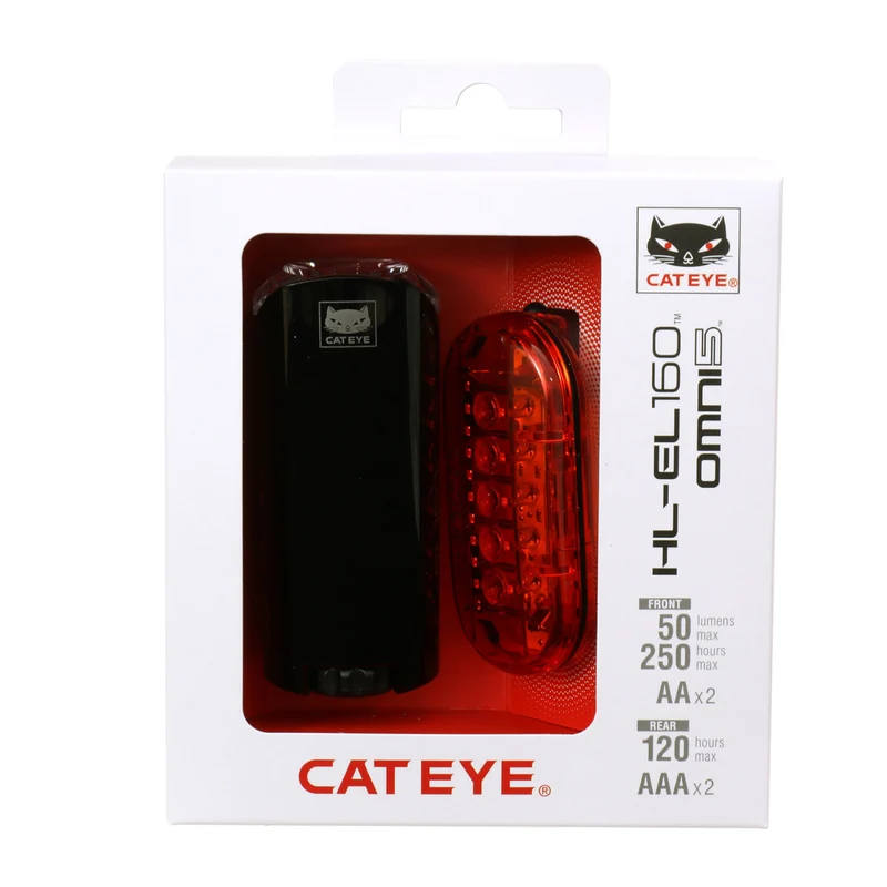 Cateye EL-160 / Omni 5 Front & Rear Bike Light Set