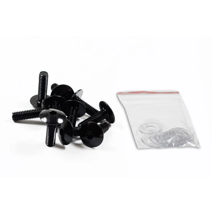 Verkleidungsschrauben Set M6 x 20 mm schwarz, Linsenkopf, Innensechskant