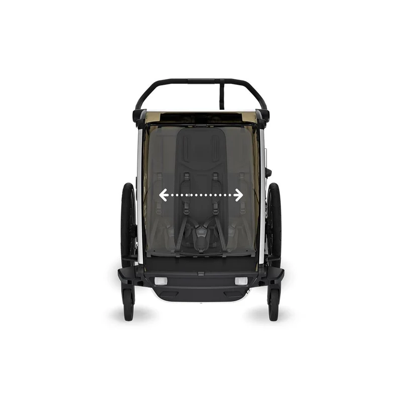 Thule Double, Faded Khaki Kinderanhänger Thule Chariot Cross 2