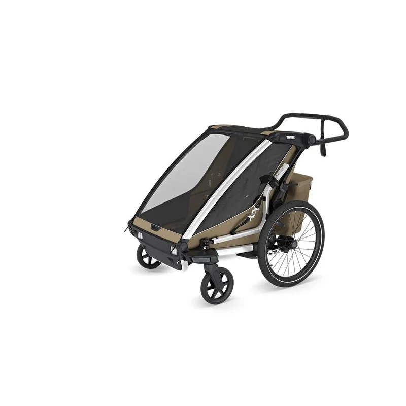 Thule Double, Faded Khaki Kinderanhänger Thule Chariot Cross 2