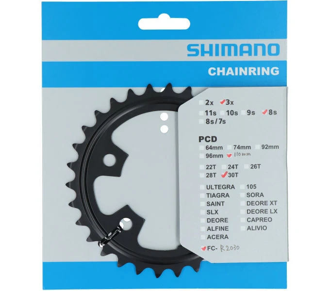 Shimano Kettenblatt CLARIS FC-R2030 30 Zähne Schwarz