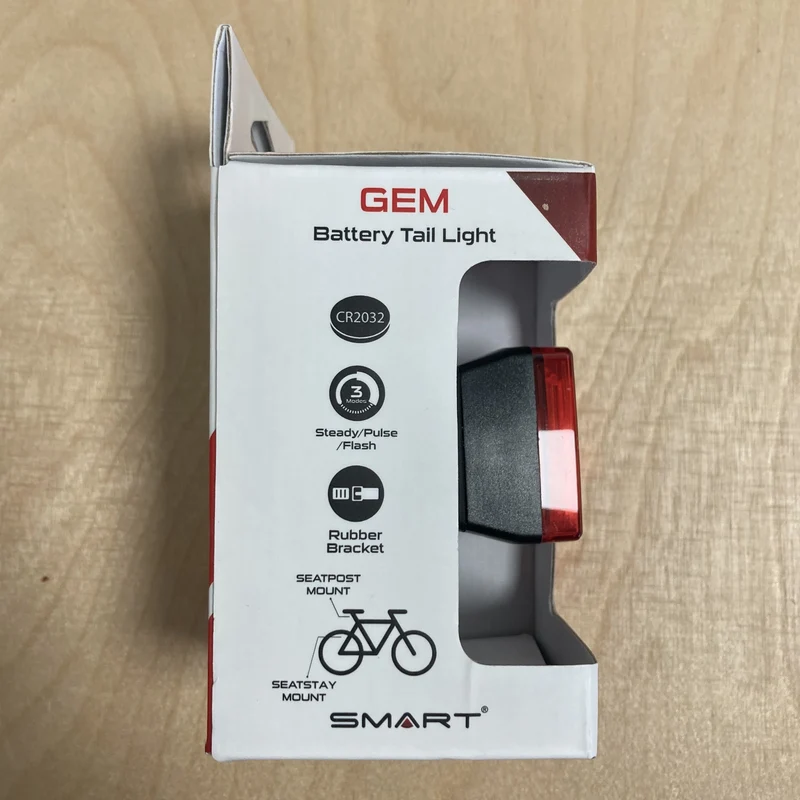 Smart Gem RL308R 1 Red LED (10 Lumens) Rear Bike Light