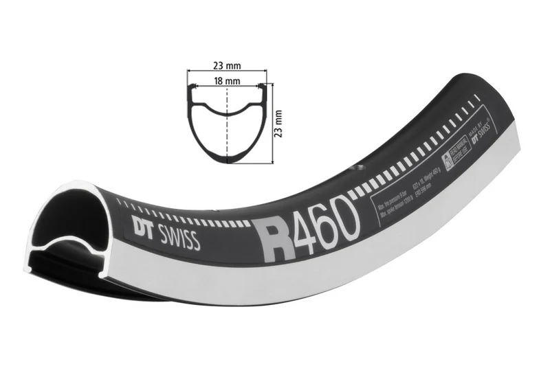 DT Swiss Felge R 460 28", schwarz, 28 Loch, 622-18, VL 6,5mm