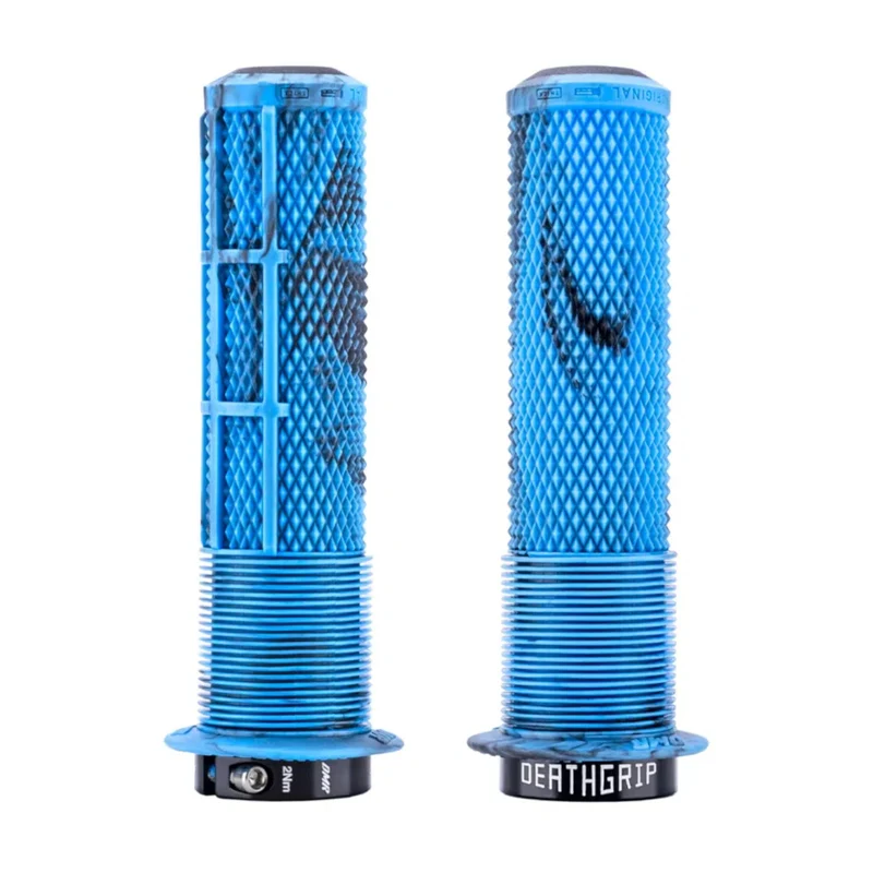 DMR DeathGrip 2 Blue Marble Thick Flanged Bike Handlebar Grips