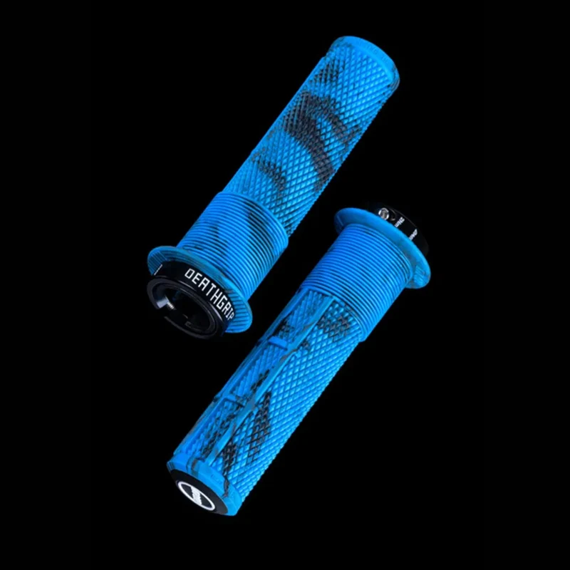 DMR DeathGrip 2 Blue Marble Thick Flanged Bike Handlebar Grips