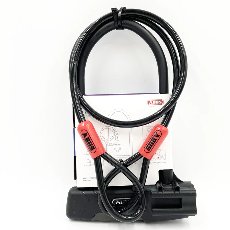 ABUS Granit Plus 470 150 x 230mm & Cobra Loop Cable 10/120 Bike D-Lock Gold Sold Secure