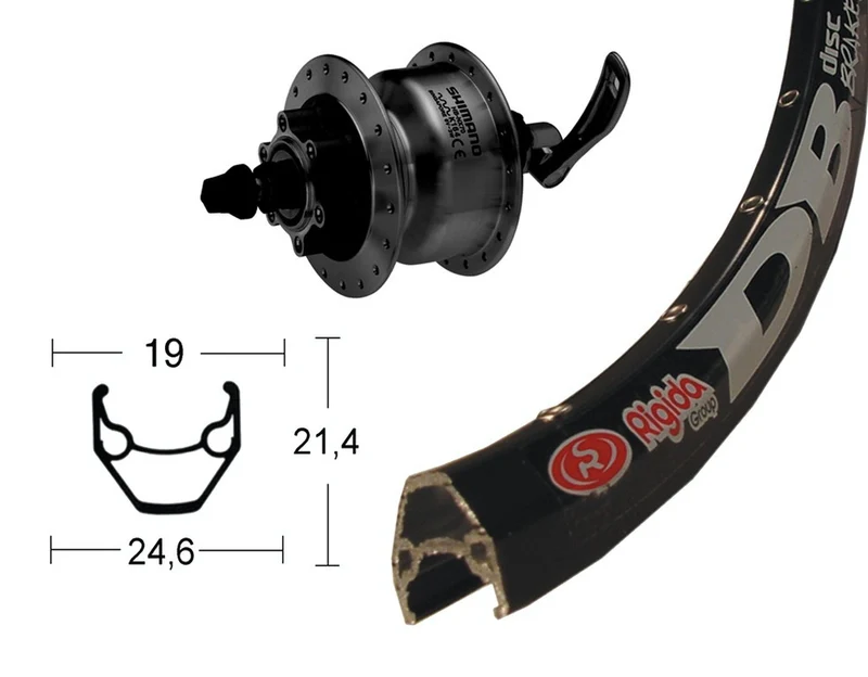 Winora V-Rad 28" DH3D32 6-Loch .sz .SSP 36L Ryde ZAC 2000 Disc schwz. Niro.Spei.(sz)
