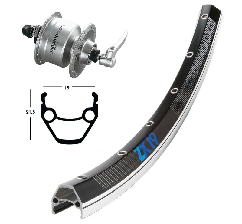 Winora V-Rad 28x1.75Nabend.DH3N72 silb.SSP 36L Exal ZX 19 schw/silb.Niro-Spei.