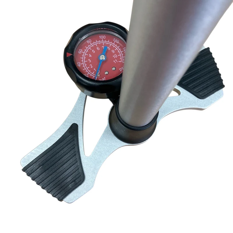Acor AMP21101 Alloy/Wooden Handle High Pressure Floor Pump