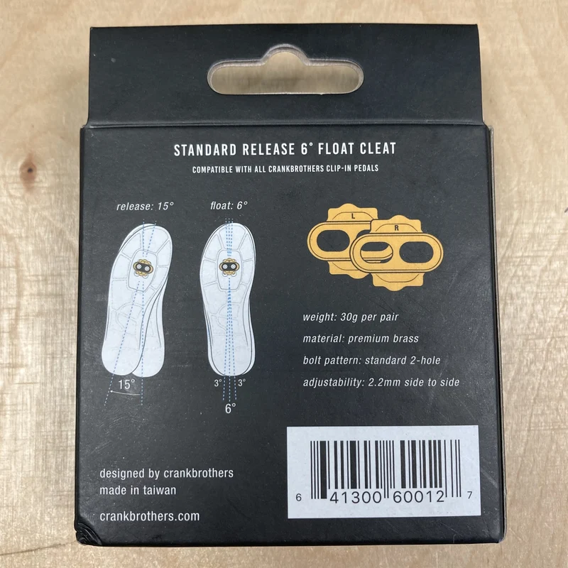 Crank Brothers Standard Cleats Gold / 6° Float Shimano SPD Bike Shoe Cleats