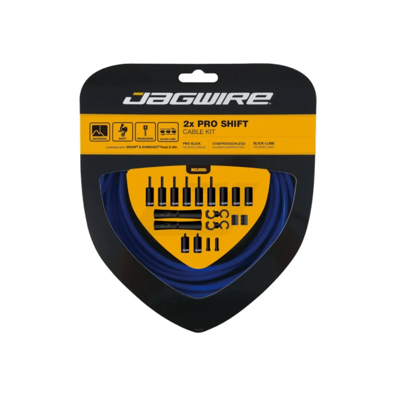 Jagwire Pro Shift Kit 2x Red Bike Inner & Outer Cable Set