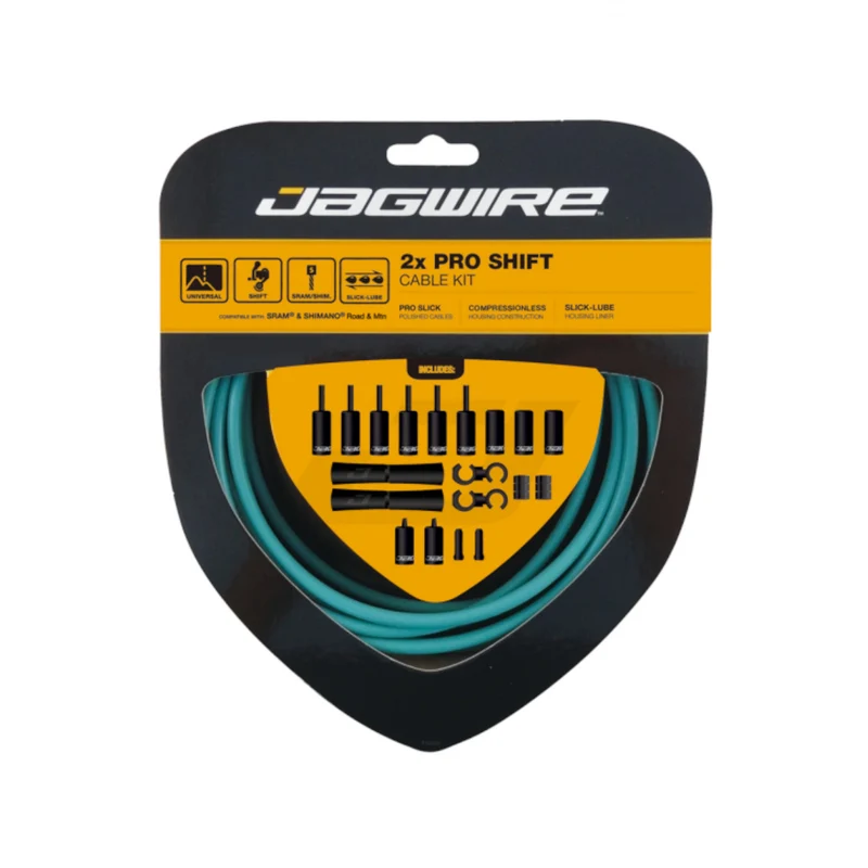 Jagwire Pro Shift Kit 2x Red Bike Inner & Outer Cable Set