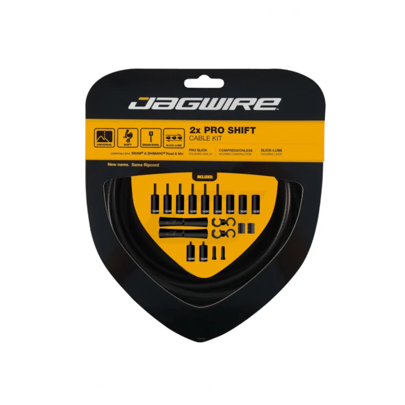 Jagwire Pro Shift Kit 2x Red Bike Inner & Outer Cable Set