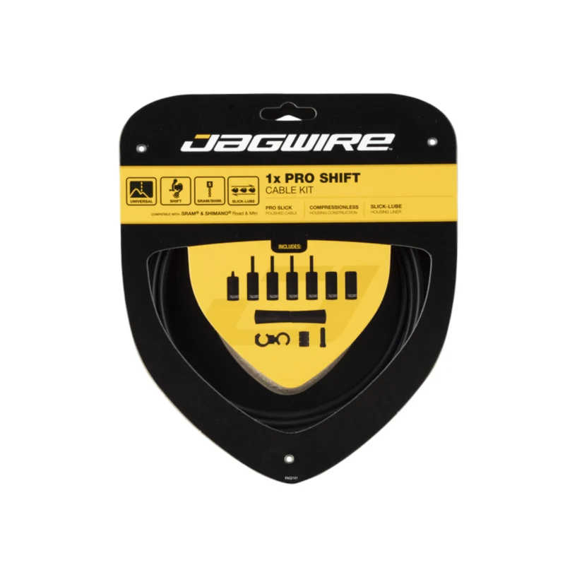 Jagwire Pro Shift Kit 2x Red Bike Inner & Outer Cable Set