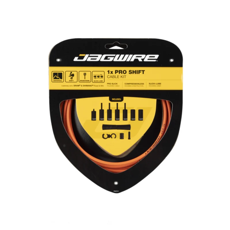 Jagwire Pro Shift Kit 2x Red Bike Inner & Outer Cable Set