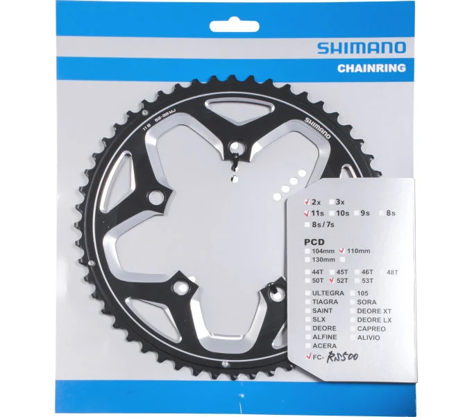 Shimano Kettenblatt FC-RS500 52 Zähne Schwarz