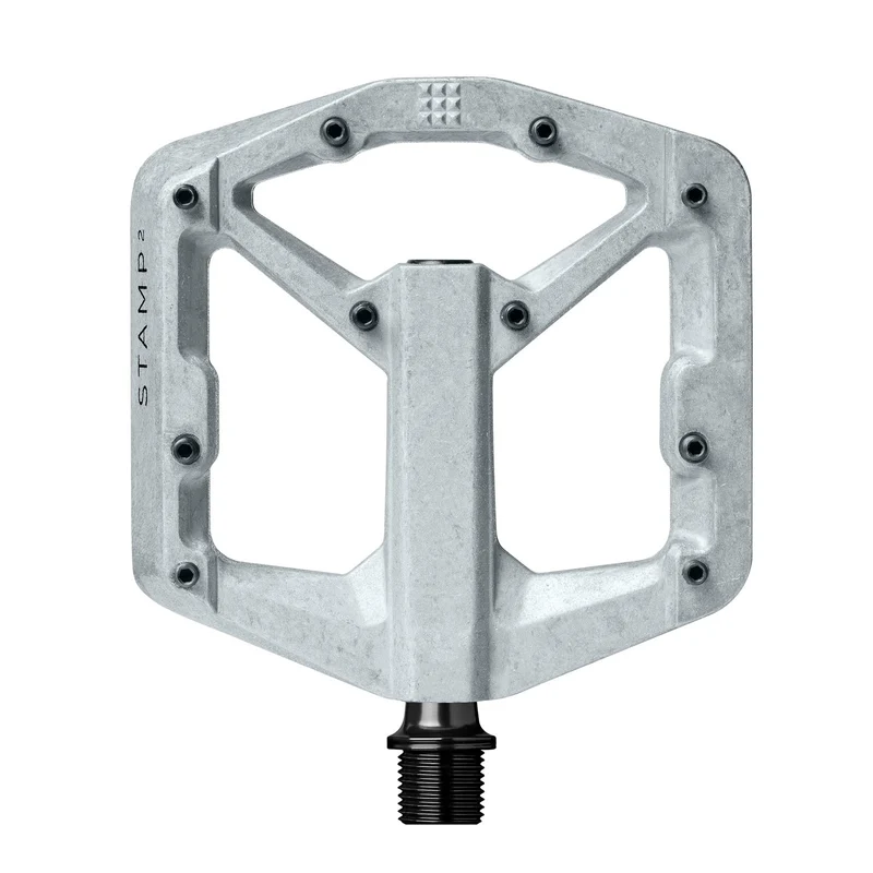 Crank Brothers Stamp 2 V2 Gen 2 Raw Large 9/16 Inch Platform Bike Pedals
