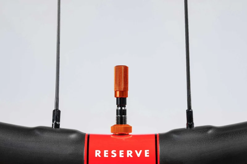 Reserve Wheels AM Fillmore Cap Kit Orange Tubeless Bike Wheel Valve