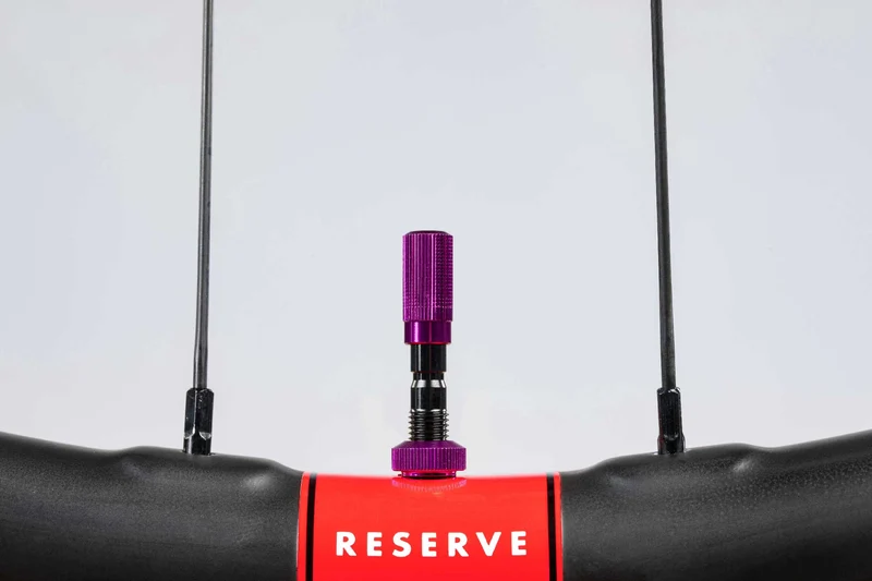 Reserve Wheels AM Fillmore Cap Kit Purple Tubeless Bike Wheel Valve