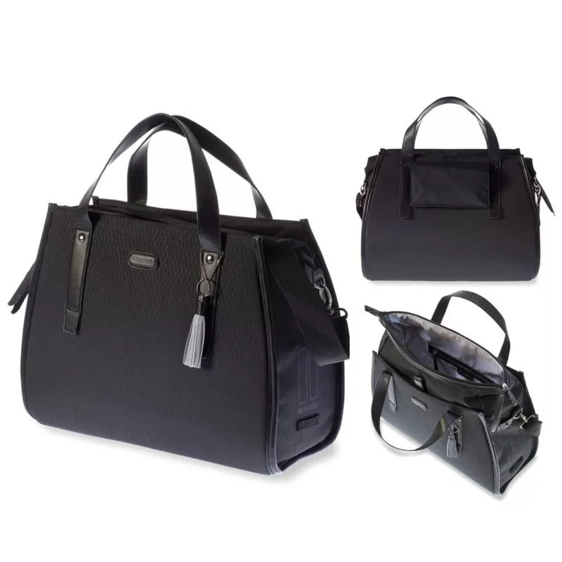 Basil Noir Business Rear Rear Bike Pannier Bags Black 17L