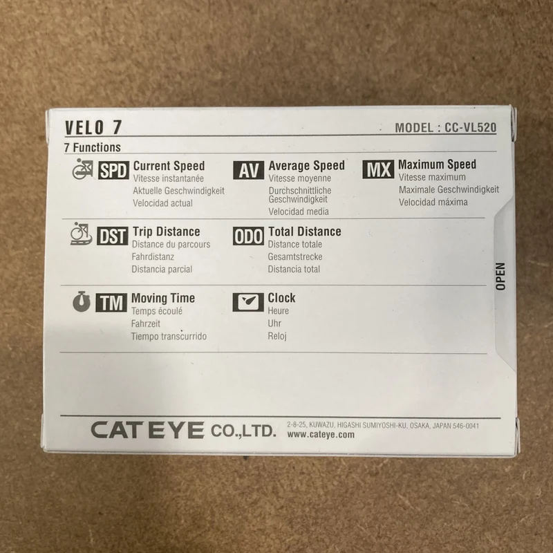 Cateye Velo 7 Wired Wired Bike Computer