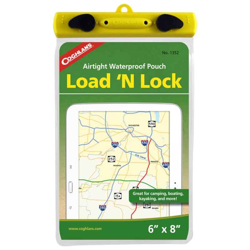 Coghlan's Load 'N Lock Universal Tablet Pouch 15.2x20.3cm / 6" x 8" Waterproof Case