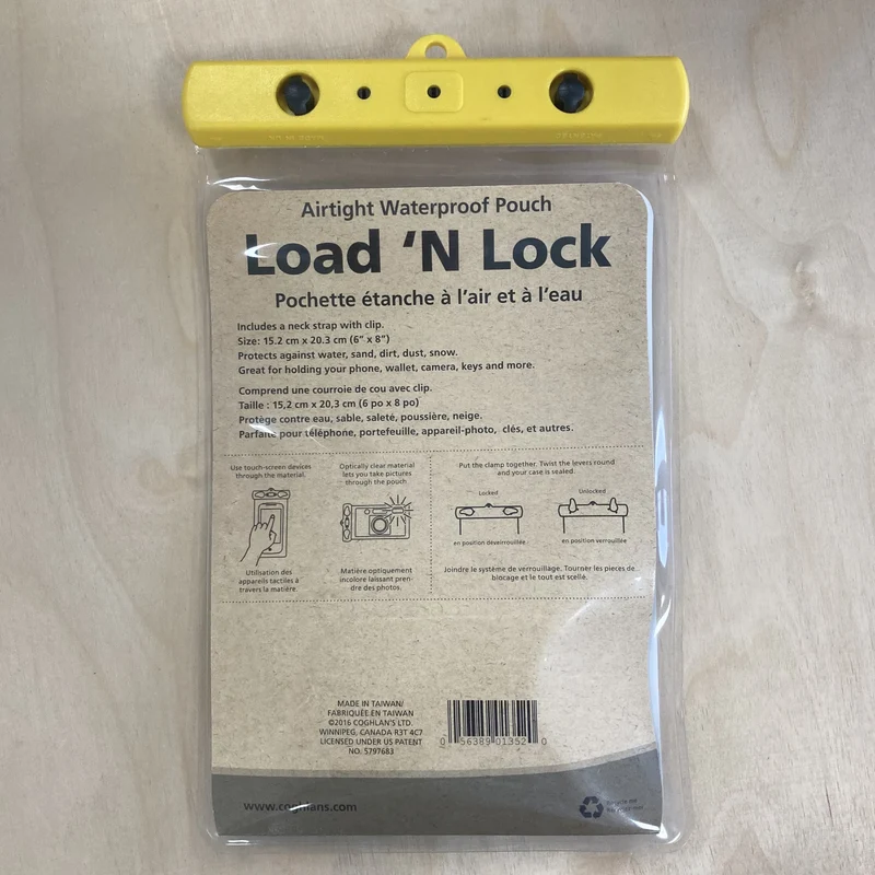 Coghlan's Load 'N Lock Universal Tablet Pouch 15.2x20.3cm / 6" x 8" Waterproof Case