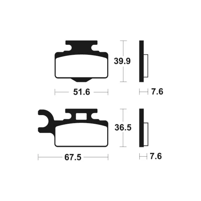 Bremsbeläge TECNIUM MO252 Sintermetall