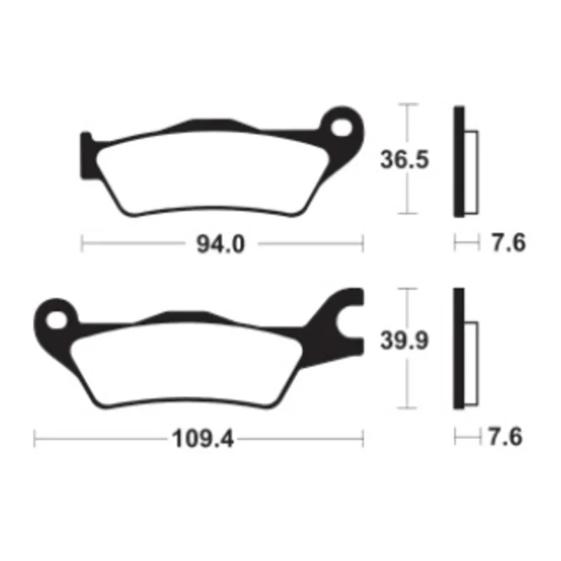 Bremsbeläge TECNIUM MA451 Organisch
