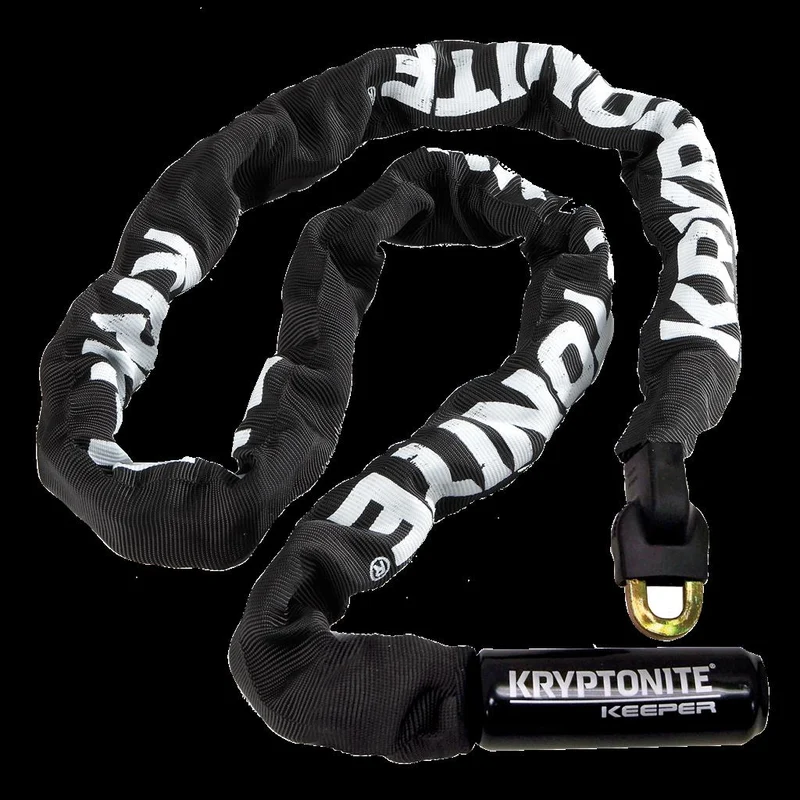 Kryptonite Länge 120cm,Ø7mm,schwarz,2 Schlüssel Kettenschloss Kryptonite Keeper 712