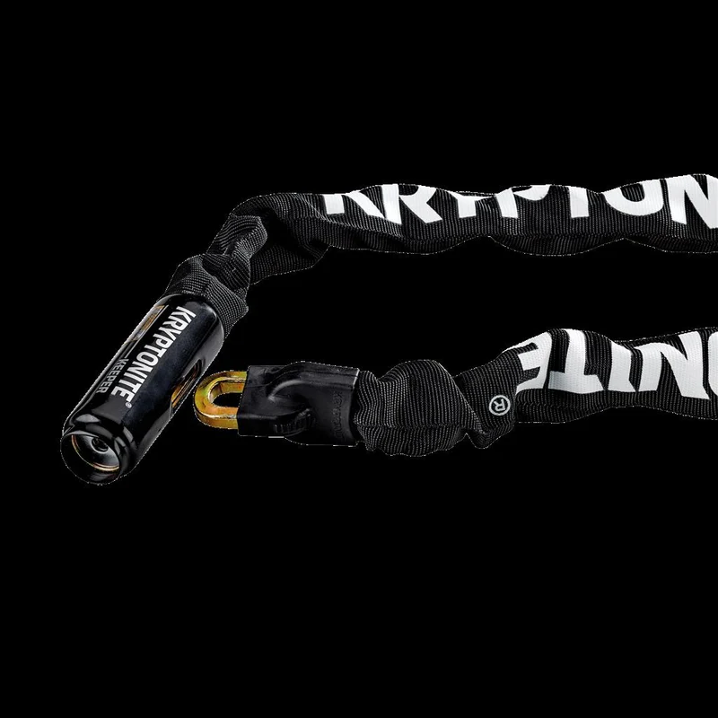 Kryptonite Länge 120cm,Ø7mm,schwarz,2 Schlüssel Kettenschloss Kryptonite Keeper 712