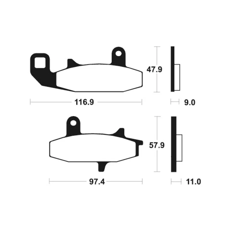 Bremsbeläge TECNIUM MF126 Sintermetall